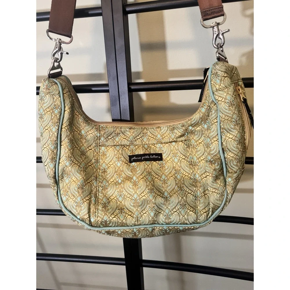 Petunia Pickle Bottom Baby Chic Tote 2009 Boho Green Turquoise Diaper Bag Y2K